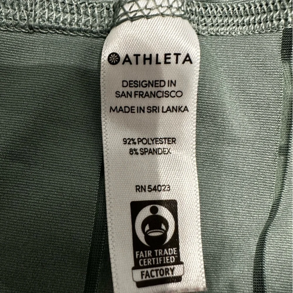 Athleta Chi Green Mesh Sheer Striped Tank Top Size s - Picture 10 of 11